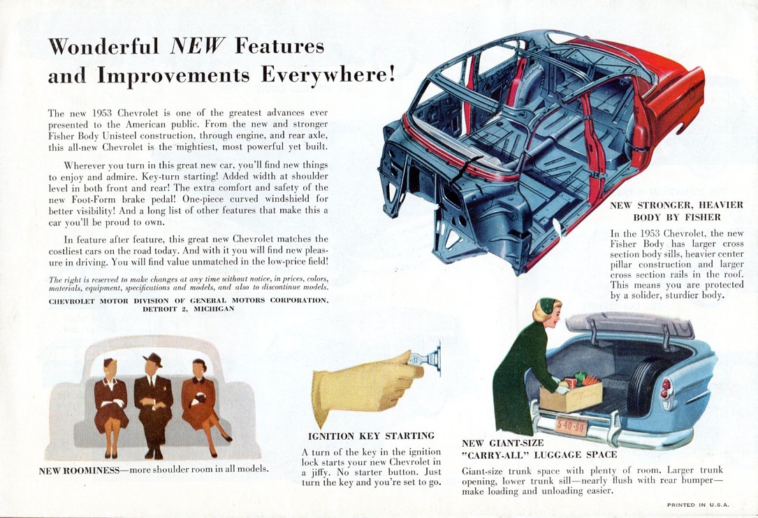 1953 Chevrolet Foldout Page 4